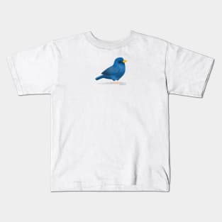 Blue Finch Bird Kids T-Shirt